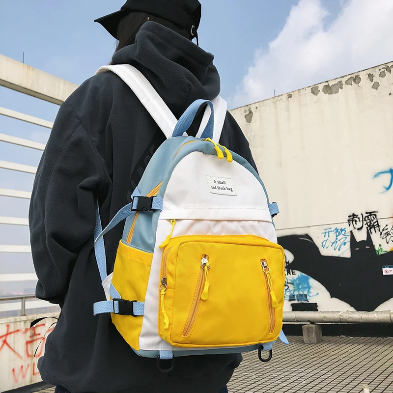 

Fashion Personality Teens Girls Schoolbag Student Korean Harajuku Campus Fashion Backpack Large Capacity Backpack