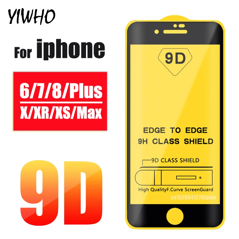 

9D Full Glue Tempered Glass For Iphone 7 Plus 6 S 6s 8 X XR Xs Max Screen Protector On The I Phone 7Plus 8Plus Protective Film