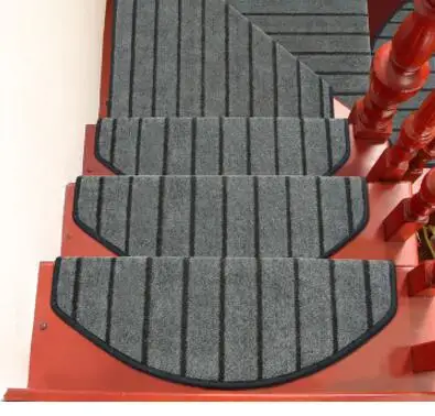 Модные комплекты ковров для лестниц из 12 предметов, Противоскользящие коврики для лестниц, коврик для лестниц 65X24 см, подходит для лестничной площадки шириной 25 см - Цвет: J type in 12pcs