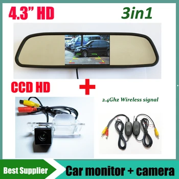 

3in1 Monitor+ 2.4G wireless Car rear view backup camera For Chevrolet Aveo 2012 Trailblazer 2012 Cruze wagon 2012 Opel Mokka
