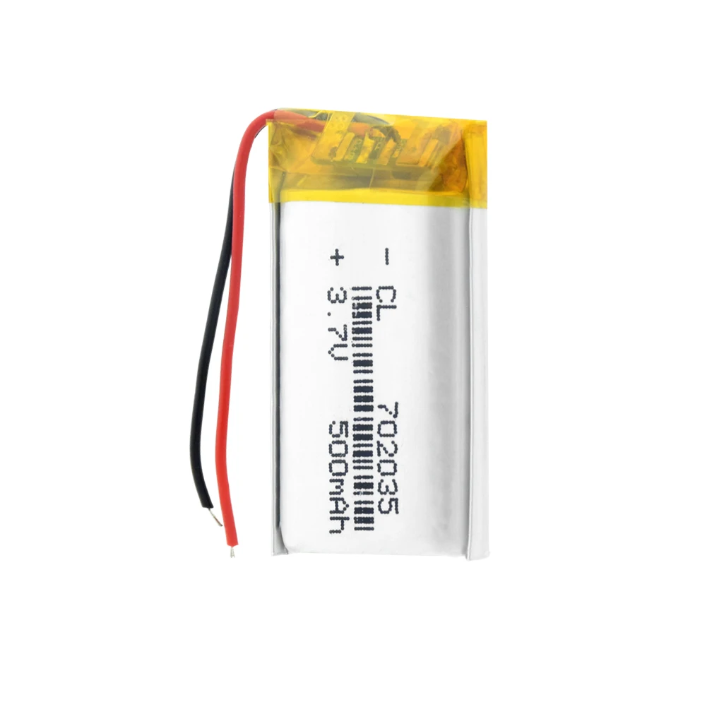  Wiederaufladbare Polymer batterie 500 mah 37 V 702035 smart home MP3 lautsprecher Li-Ion batterie f