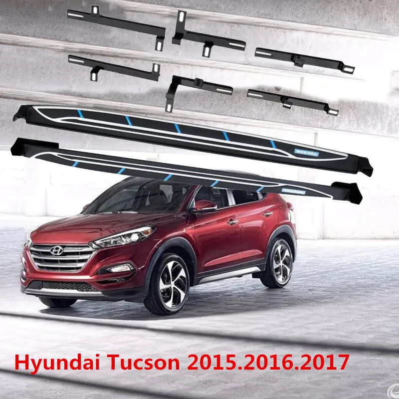 Для Hyundai Tucson 2015 2016 2017 2019 доски для бега боковые ступенчатые высококачественные