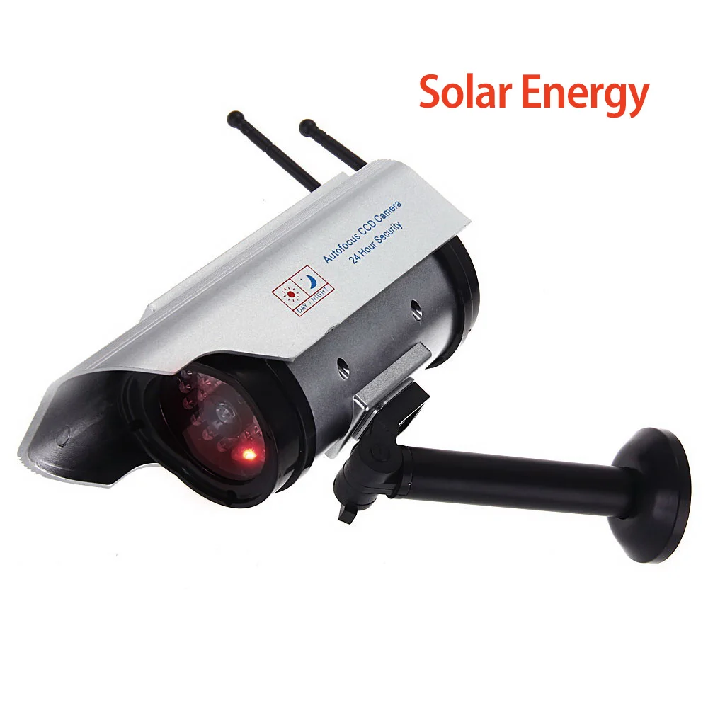 

Outdoor Solar Powered Waterproof Fake Camera Dummy CCTV Security Surveillance Flashing Red LED Light Video Anti-theft Camera