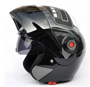 Moto rcycle двойной объектив шлем флип-ап мото шлемы ECE casco мото гонки мото крест Полный Лицо Солнцезащитный козырек шлем+ пот шапки - Цвет: 2