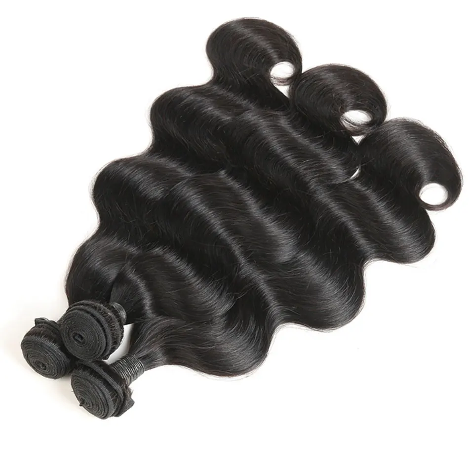 Peruvian Body Wave Bundles With Frontal Closure Human Hair Weave Bundles With Closure 13*4 Frontal With 3 Bundles Alimice Nonrem
