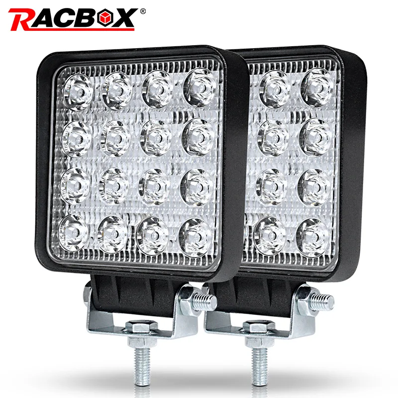 Тонкий светодиодный рабочий светильник RACBOX 4 дюйма 48 Вт прожекторная фара