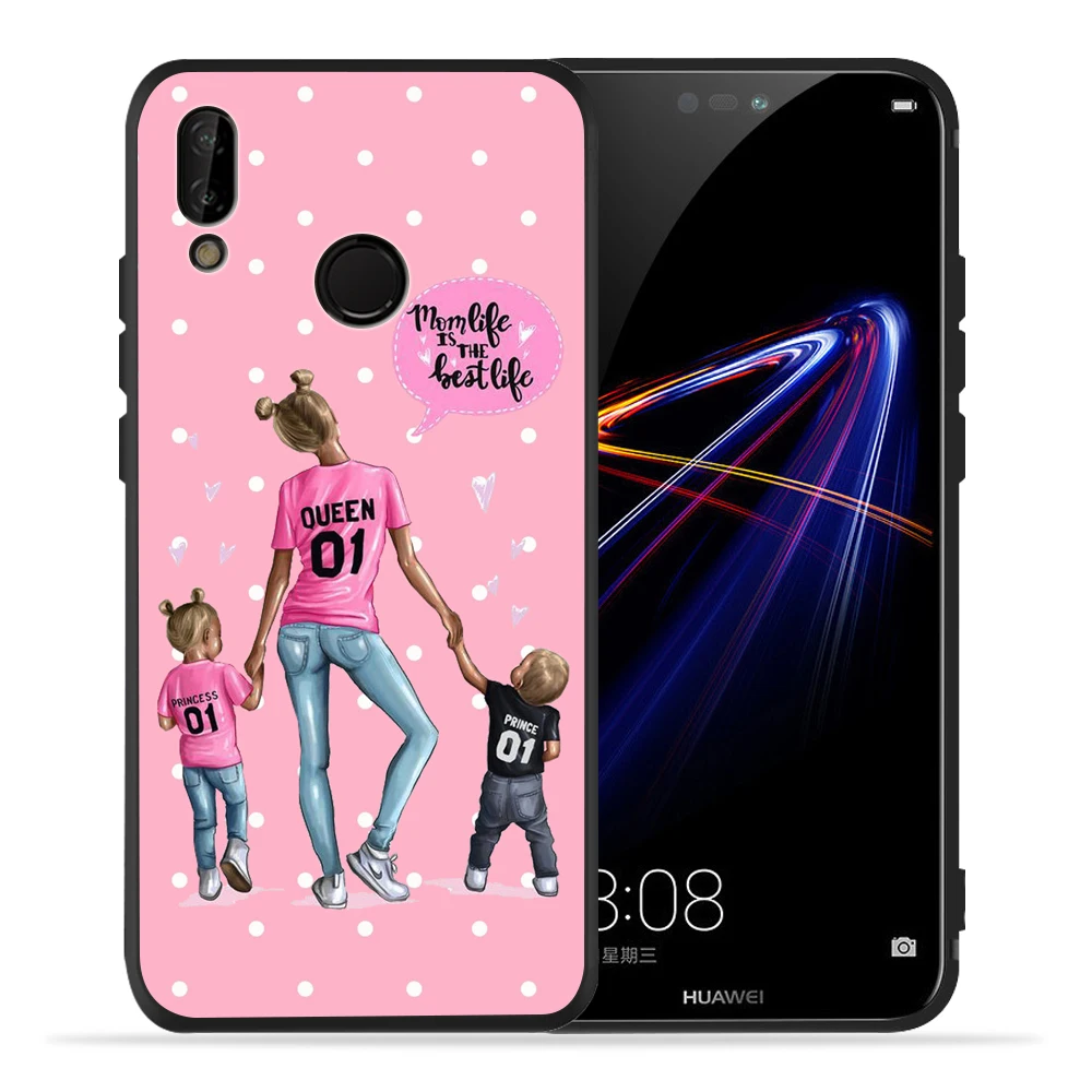 Модный чехол Super Mama mouse Dad girl boy Baby для huawei P20 Lite Pro P30 Lite Pro P8Lite P9Lite P Smart P10 Lite - Цвет: 04