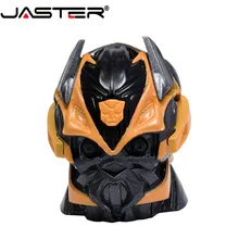 JASTER крутой USB 2,0 флэш-накопитель серии Трансформеры Bumblebee Thumb Memory Stick 4 ГБ 8 ГБ 16 ГБ 32 ГБ 64 ГБ 128 ГБ Флешка U диск