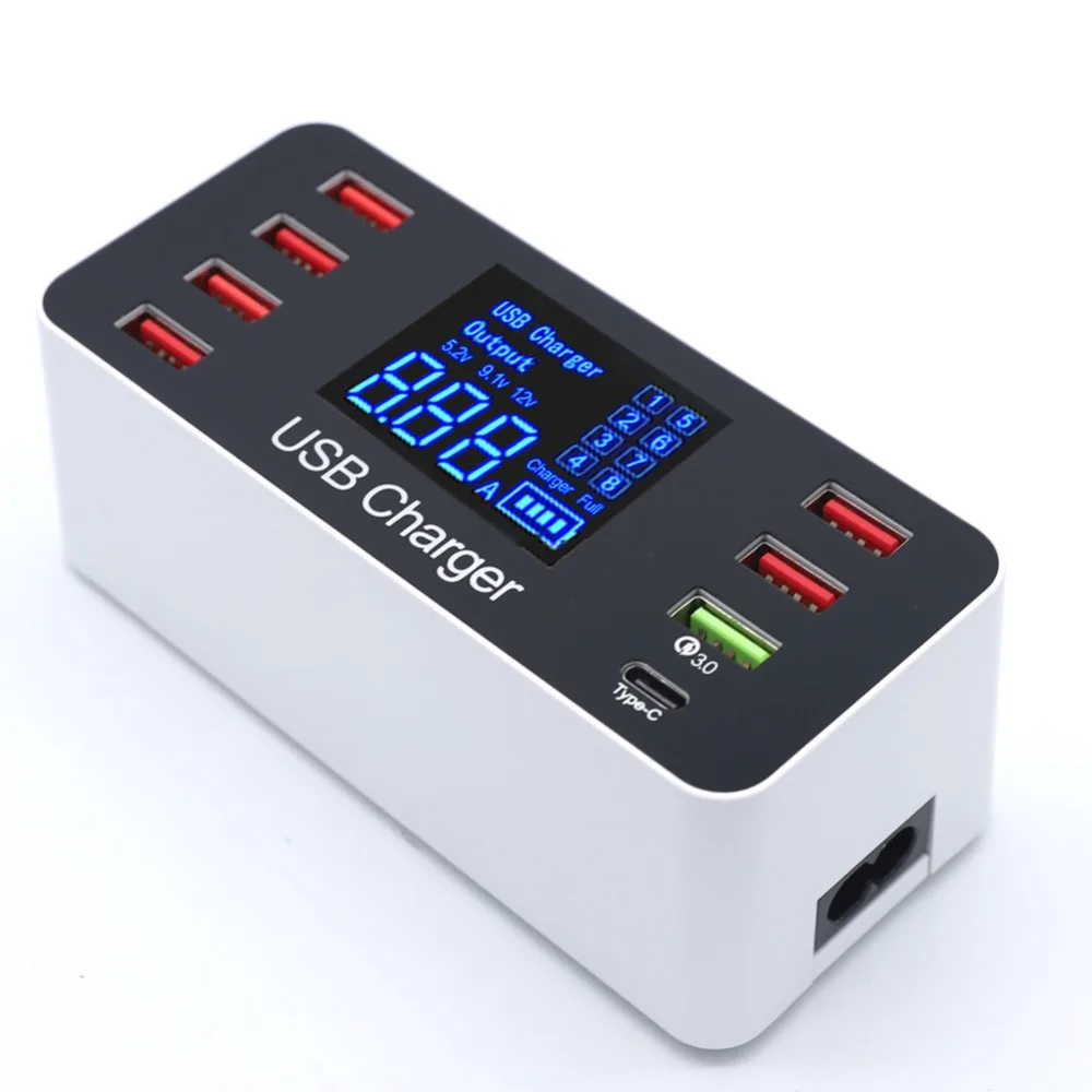 Зарядная станция с 8 USB портами и ЖК дисплеем|Зарядные устройства| |