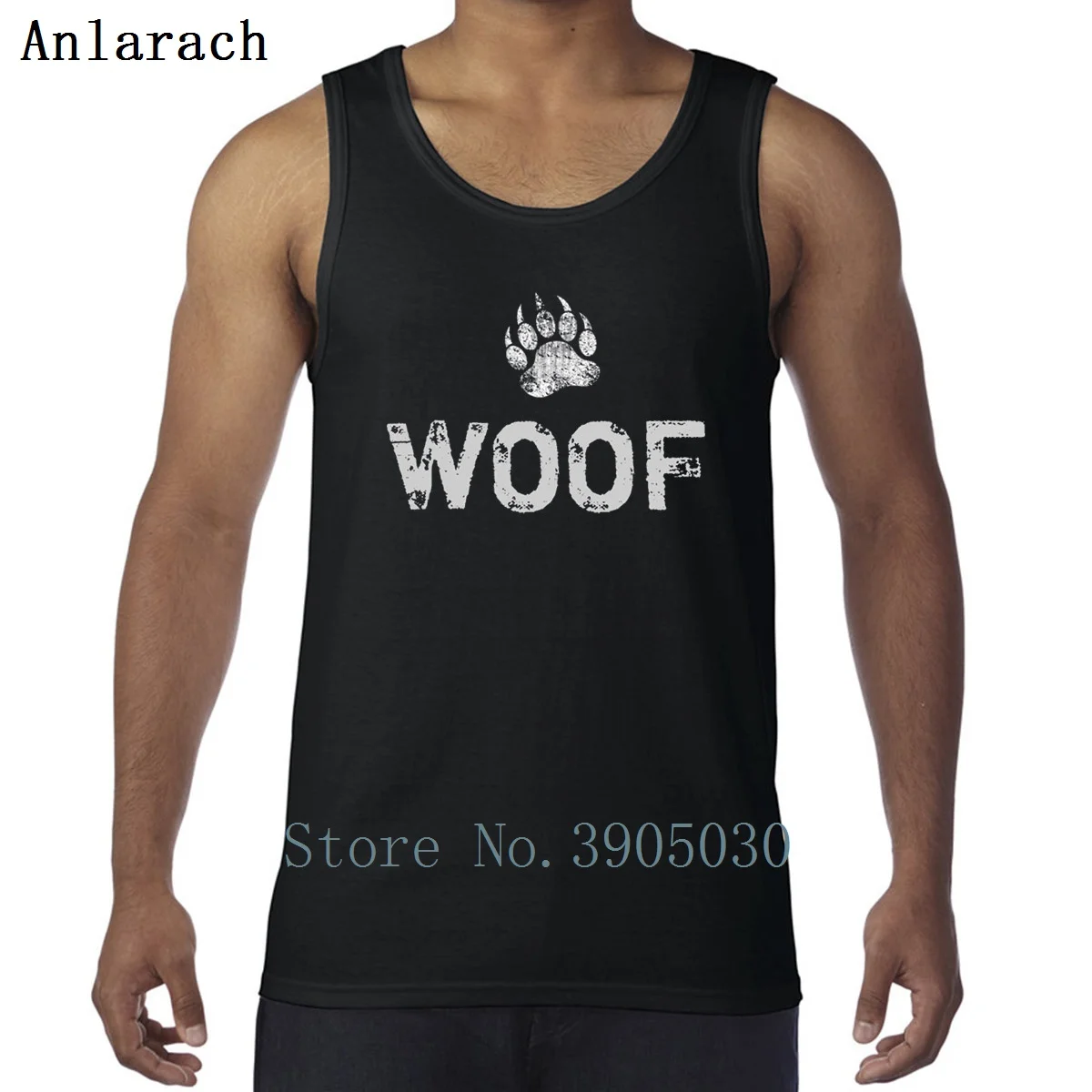 Gay Bear Pride Distressed Paw Woof жилет круглый вырез веселый принт Солнечный свет майка