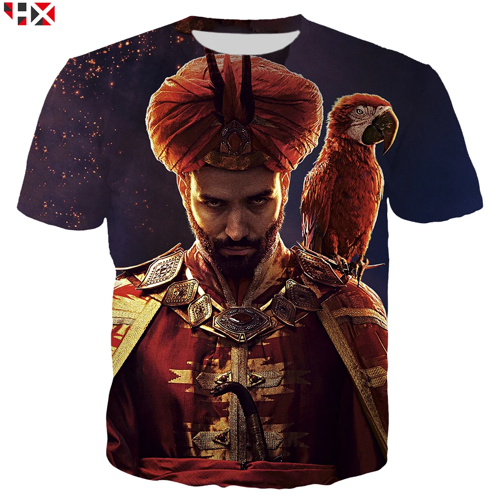 

Summer Men T Shirt 3D Print Aladdin Marwan Kenzari T Shirt Men/Women Movie Short Sleeve Harajuku Streetwear Tops X29