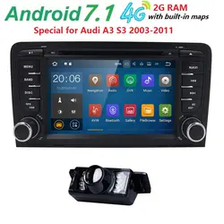 7 "2 Din Android 7,1 gps головное устройство для Audi A3/S3 2003 2004 2005 2006 2007 2008 2009 2010 2011 навигации DAB +/4G/WI-FI