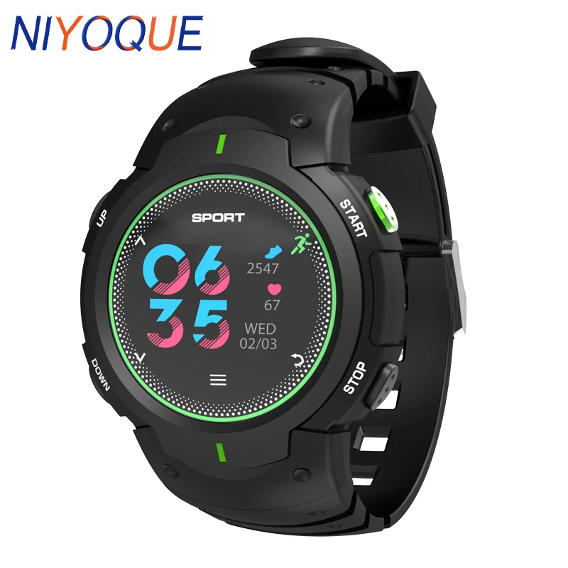 

NIYOQUE Smart Watch Sport Smartwatch 5ATM Waterproof Heart Rate Monitor Fitness Tracker Bluetooth Wristwatch Men for Android IOS