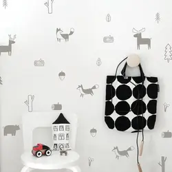 Домашние милые забавные лесные животные водонепроницаемые съемные наклейки для детской комнаты