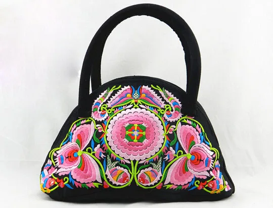 

2015 new folk National style Embroidery  bag embroidered handbag shell shape shoulder bag embroidered cloth Ethnic tote handbag