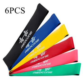 

6 Pc Crossfit Yoga Resistance Bands Fitness Equipment Rubber Loop Pilates Sport Training Workout Elastic Band Set