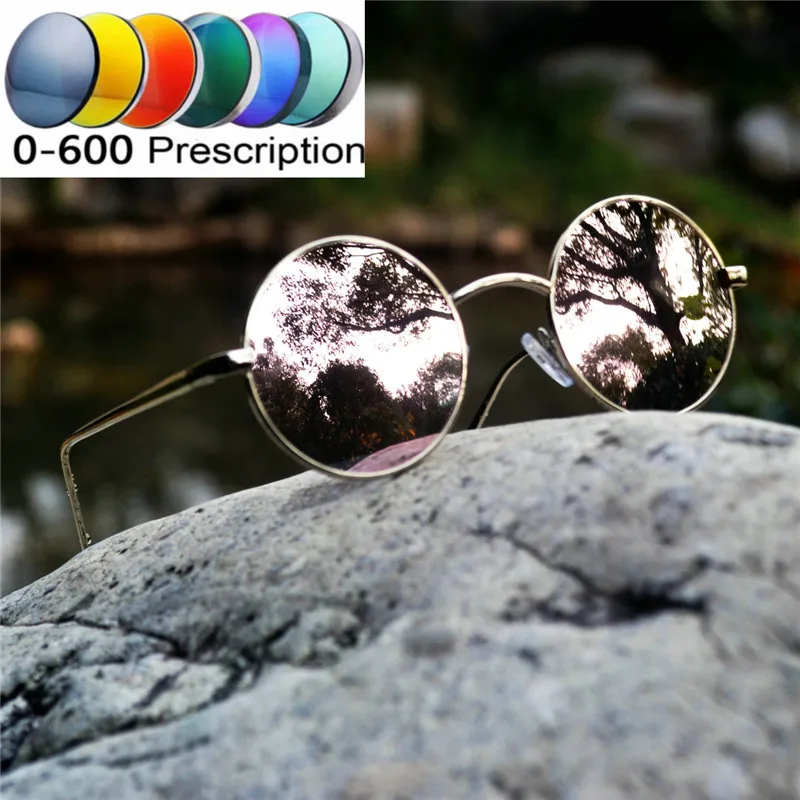 Diopter SPH 0-to-6,0 готовые очки для близорукости мужские и женские близорукие Модные мужские Оптические поляризованные солнцезащитные очки для вождения FML - Цвет линз: silver lens-1.61-600