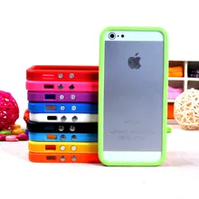 Однотонный ТПУ Pc силиконовый защитный бампер для Iphone 5 5S SE защитный чехол для сотового телефона чехол 10 цветов