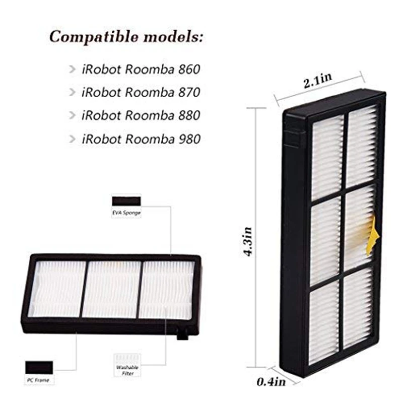 Замена для Irobot Roomba 980 960 880 860 805 870 Запчасти, совместимый с Irobot робота-пылесос пополнения приспособление для чистки воздуходува K