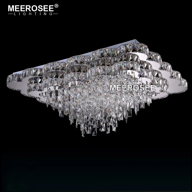 Luxurious Crystal Ceiling Lamp Rectangle LED Crystals Lustres Lighting for Villa Hotel Restaurant Indoor Luminaire images - 6