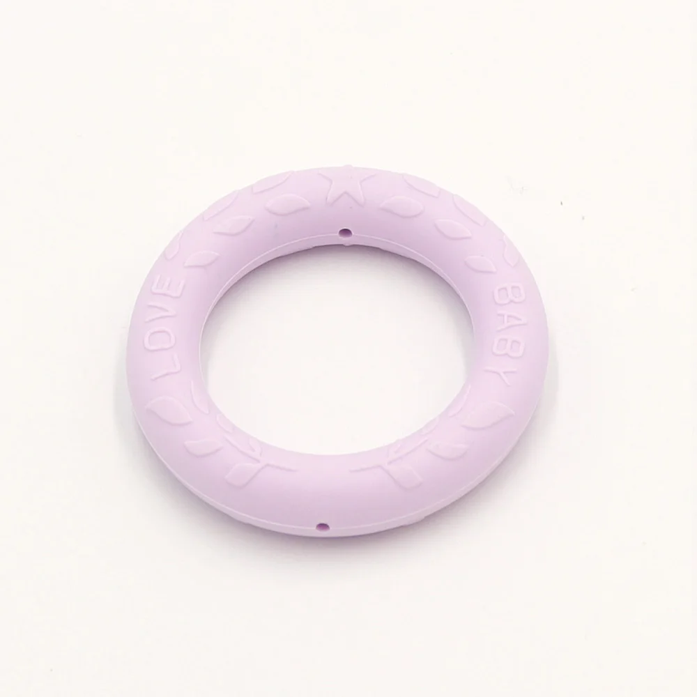 TYRY. HU Круглый браслет-Кольцо из пищевого силикона, Прорезыватель для зубов, бусины для кормящих детей, жевательные прорезыватели, ювелирные изделия, подвески для игрушек, подарок - Цвет: 263c