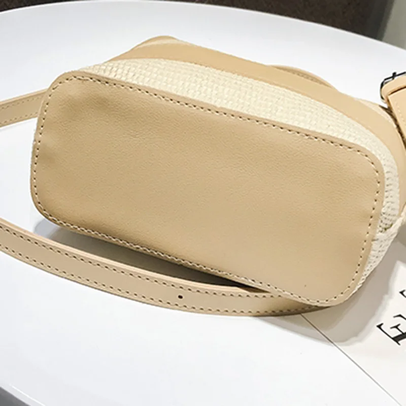 Summer Fashion Women Panelled Straw Bags INS Popular Female Beach Casual Handbag Ladies Exquisite Weave Shoulder Bag Tote SS3397 (7)