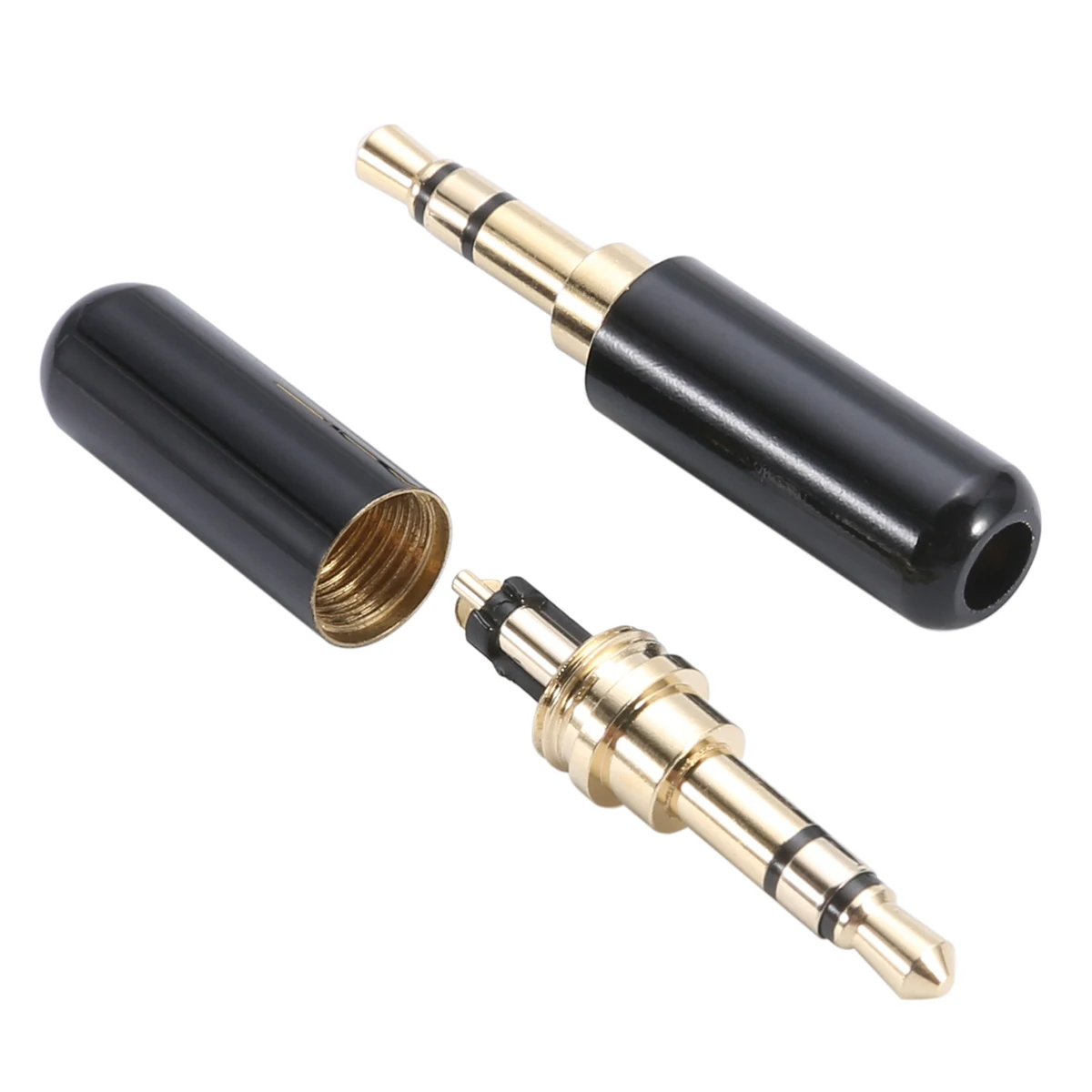 Onsale 3pcs 3.5mm Soldering Connector 3 Pole Male Jack Plug Stereo Audio Headphone Adapter Cable Cord Mayitr
