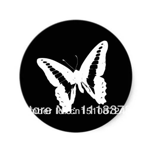 2.5cm Black Butterfly Envelope Sticker Sealsticker albums for