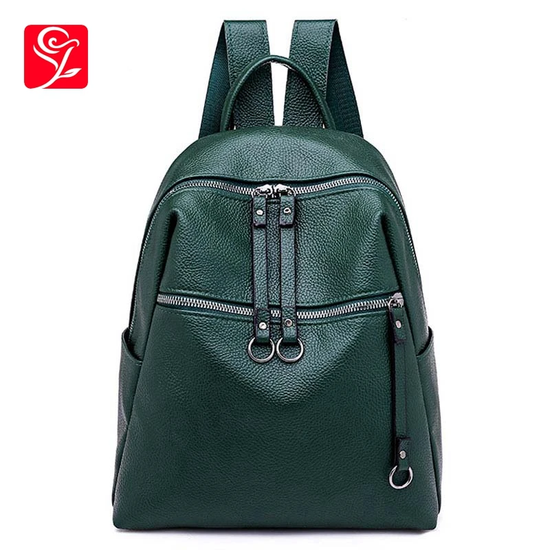 

Women Black Leather Backpack Female Soft Solid School Bag For Girls Fashion Travel Rucksack Tassel Backpacks Mochila