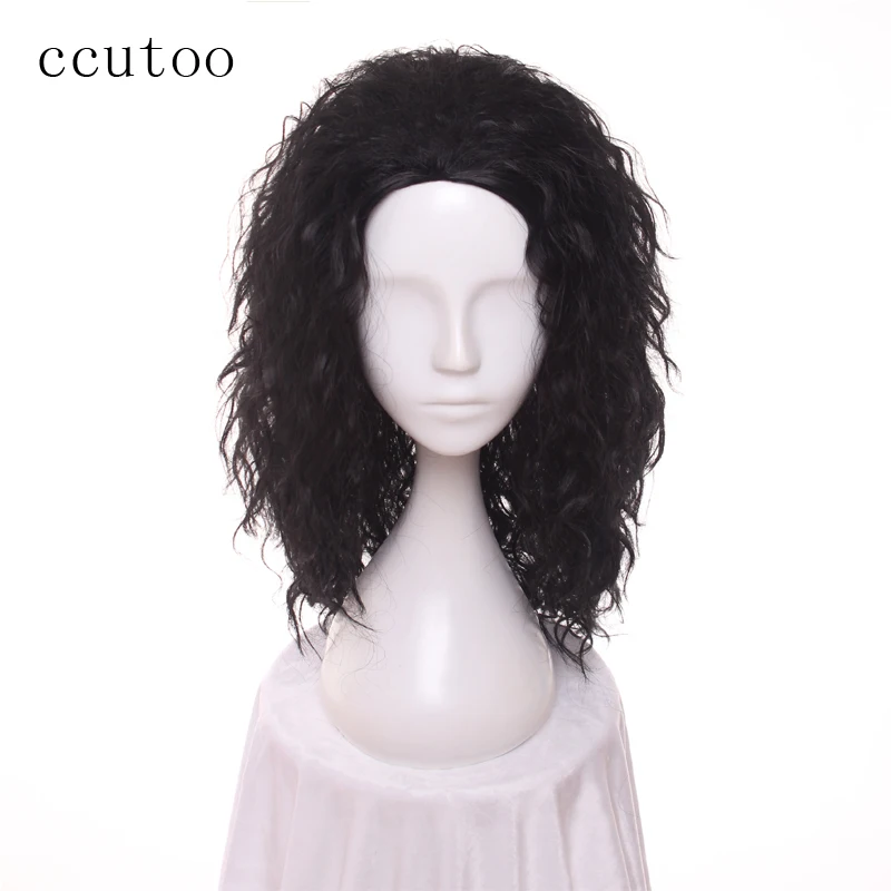 ccutoo 45cm Black Costumes Rocking Dude Wig Without Bangs