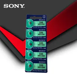 5 шт. sony 100% оригинал 335 SR512SW 1,55 в Серебряная оксидная Кнопка батарея для монет Сделано в Японии