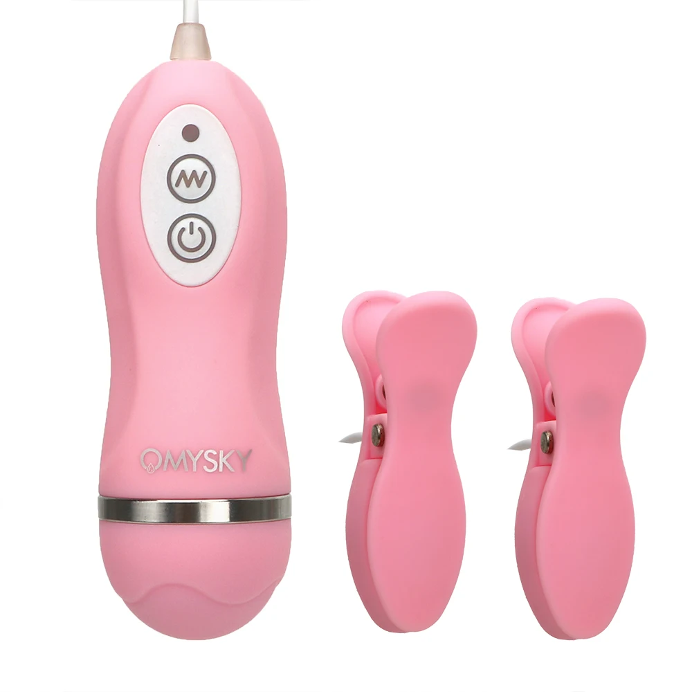 Pinces vibrantes IKOKY Vibromasseurs Sex Toys pour femmes 10 fréquences Vibromasseur pour tétons Massage des seins Étanche_voghion.com