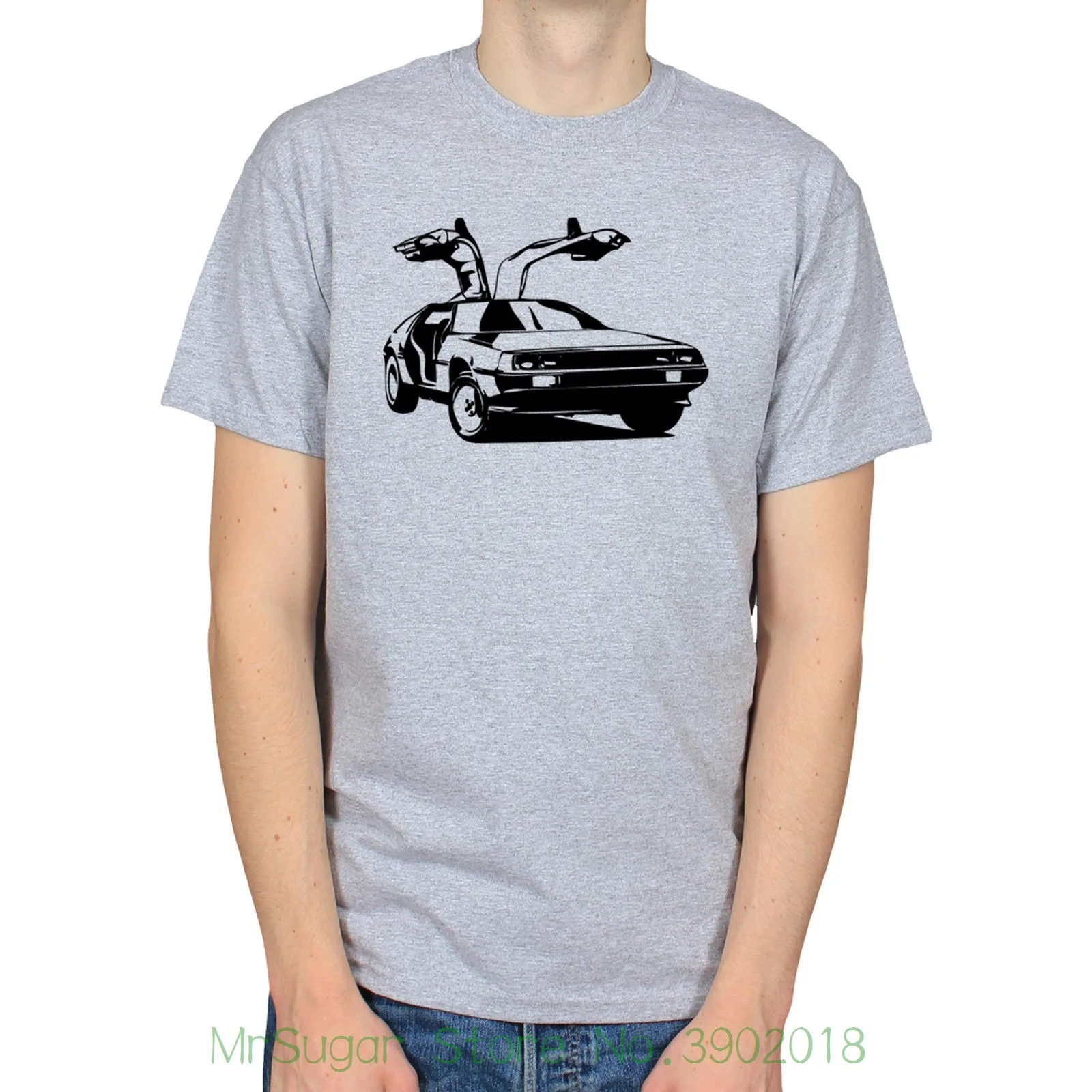 Delorean фильм 80's автомобиля поток конденсатор футболка Новая мода мужские короткий рукав Футболка хлопок футболки