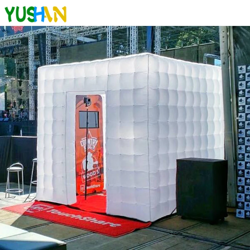 1 Middle door White Portable Photo booth fits 10 12 people large Inflatable Photo booth Wedding