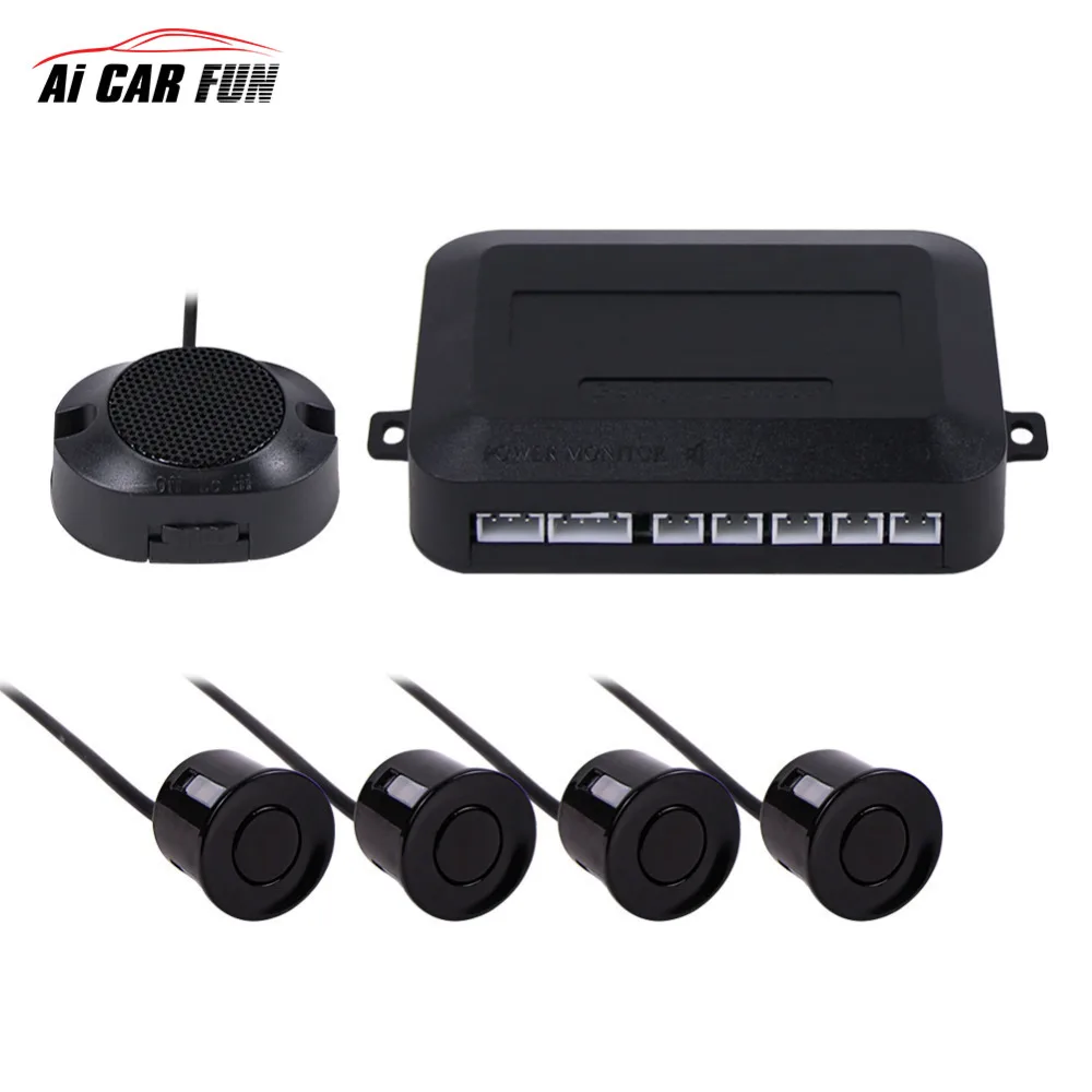 Carro Auto Backlight Display LED Sensor de Estacionamento Parktronic Monitor do Sistema Detector De Radar Com 4 Sensores de Estacionamento Reversa de Backup