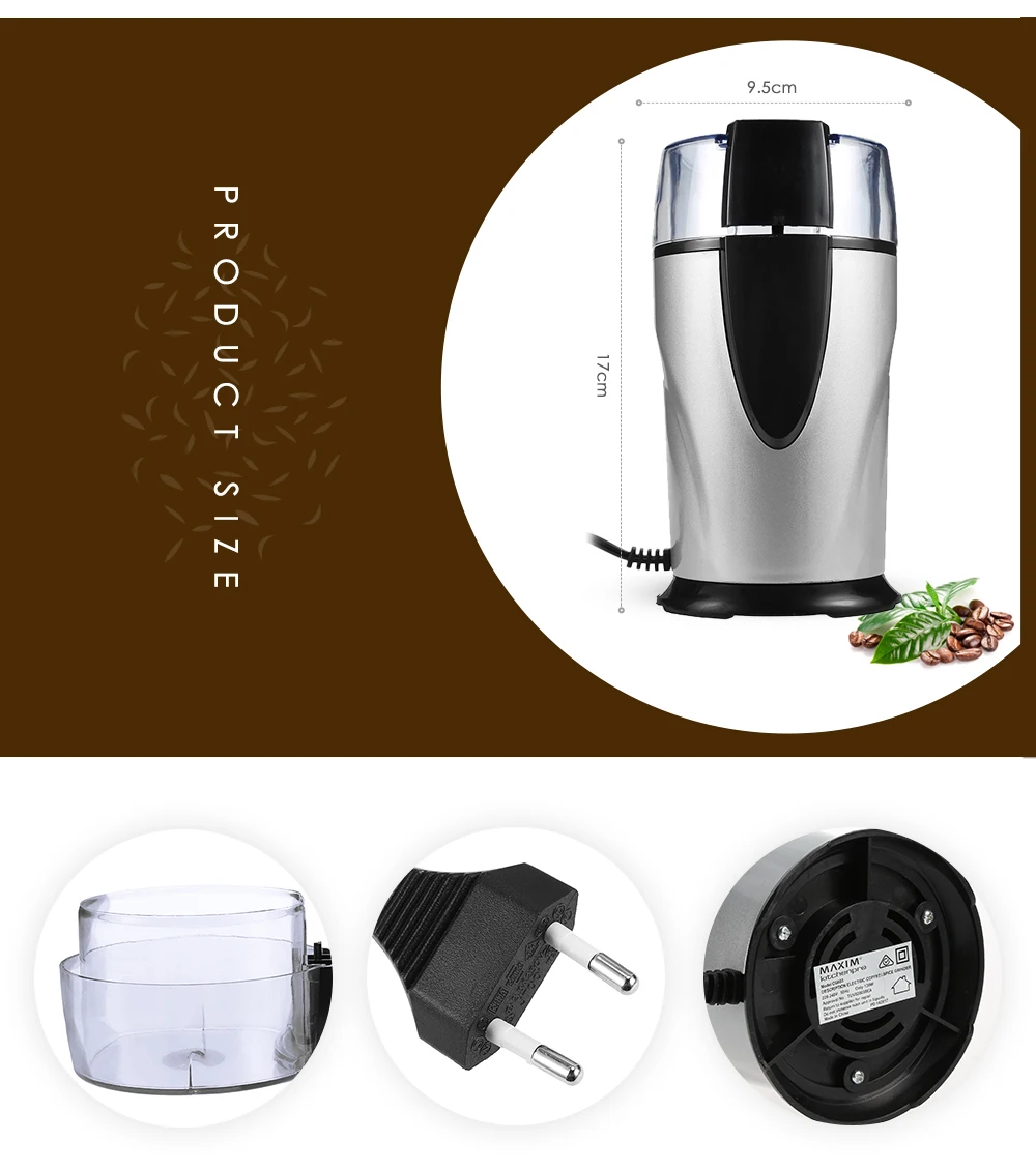 Tragbare Elektrische Kaffeemühle Maschine Haushalt Mühle Kaffee Maschine Bean Schleifen Miller Edelstahl Grat Grinder Tragbare Elektrische Kaffeemühle Maschine Haushalt Mühle Kaffee Maschine Bean Schleifen Miller Edelstahl Grat Grinder
