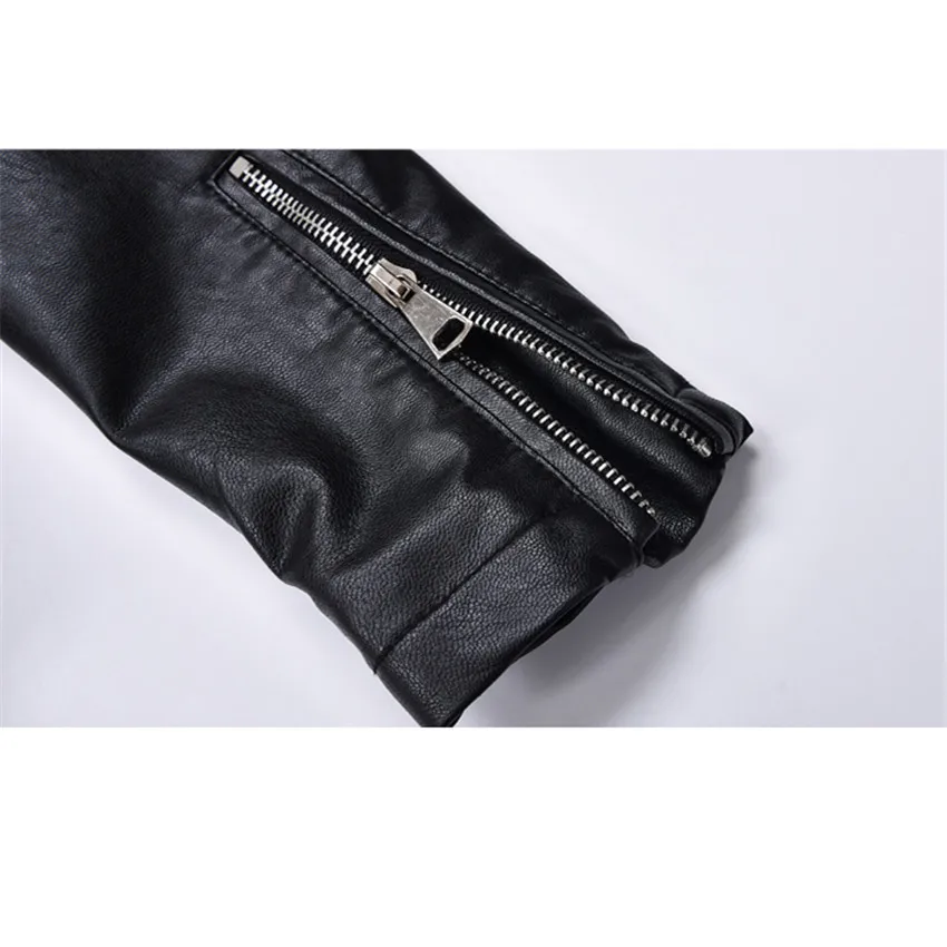 Осенняя Женская куртка из искусственной кожи облегающие Короткие мотоциклетные