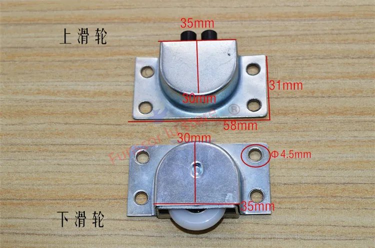 4 пары белых металлических раздвижные двери гардероба пластиковый роликовый подшипник колеса Шкаф-ролик пластиковый подшипник