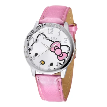 

NEW Cute Watch Rhinestone Kid Girls Cartoon Child Watches Fashion Mujer Relojes Quartz Women Crystal Relogio Leather Strap Clock