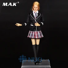 DIY Doll Toys 1/6 Scale Beautiful Female School Girl Full Set,Head Sculpt+Body+Clothing Accessories For 12 Action Figure Doll 1 6 beautiful girl blink female head sculpt toys phicen female body part for 12 action figure doll toys eyes movable only head