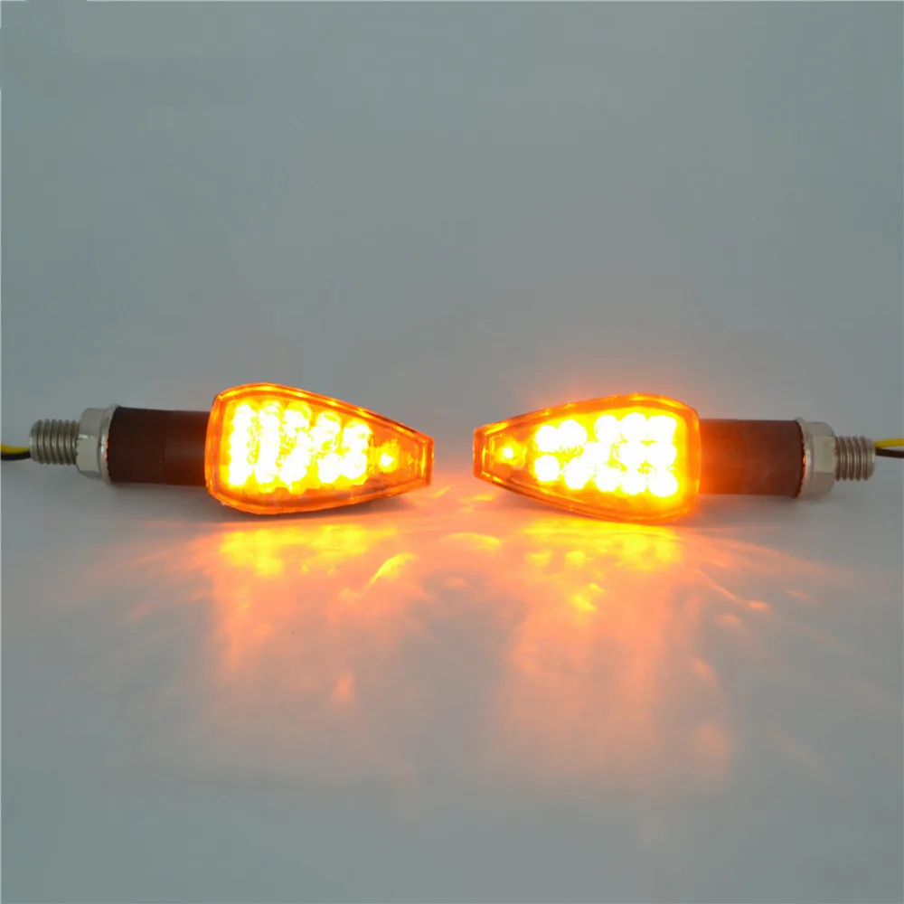 

1pcs Universal Amber Led Motorcycle Turn Signal Indicator Light Front Back Led Moto Motor Signal Turn Light Lamp Black