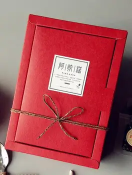 

18*12*5.2CM Red Gift Packing Paper Box, food mooncake,biscuits Boxes Wedding Party Favors Box Socks Wallet Storage