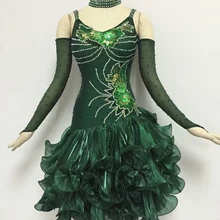 Женская юбка для латинских танцев, высокое качество, на заказ, алмазная сцена, Румба джив чача самба, платье для латинских танцев