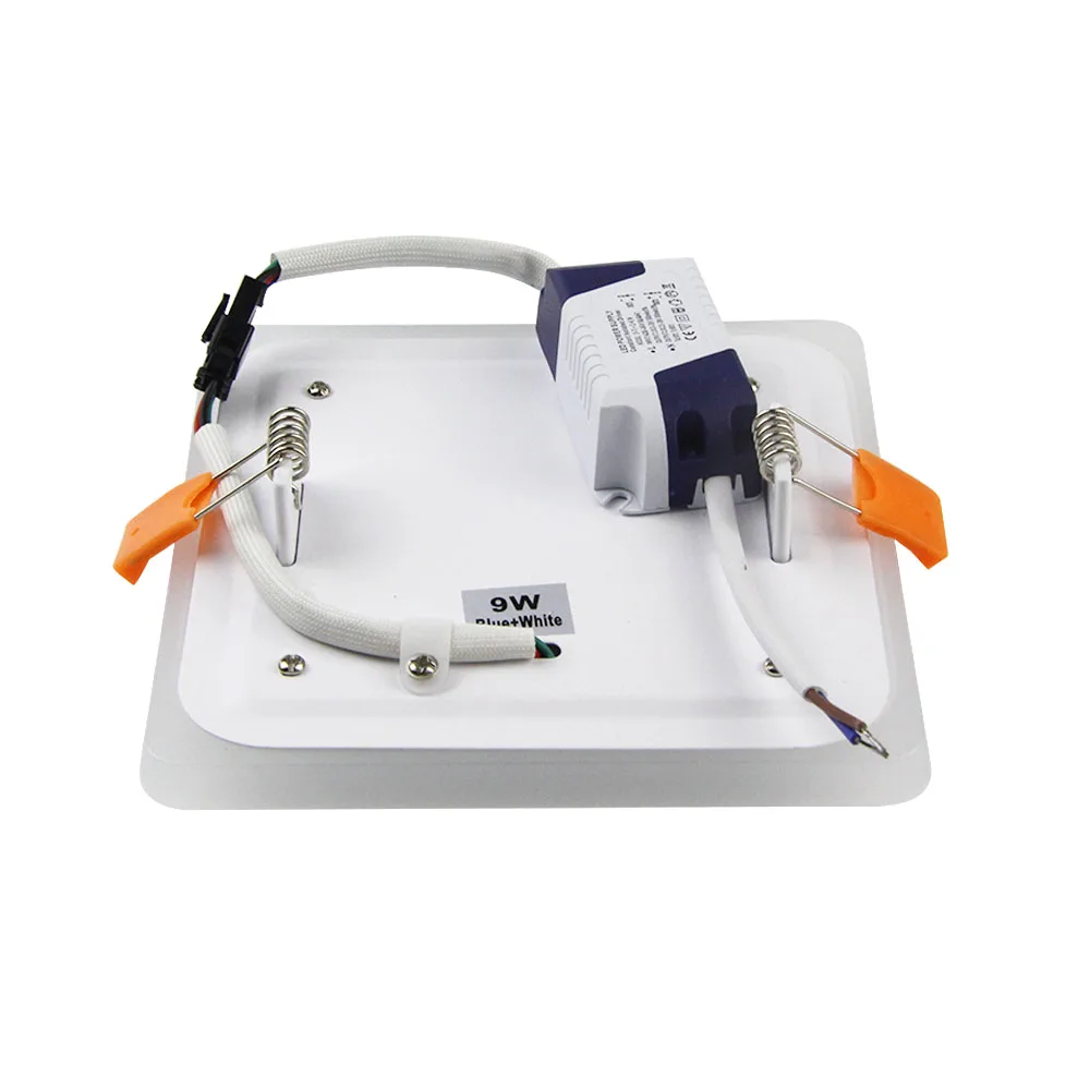 [DBF] 3 модели круглый/квадратный синий белый двойной цвет светодиодный свет панели