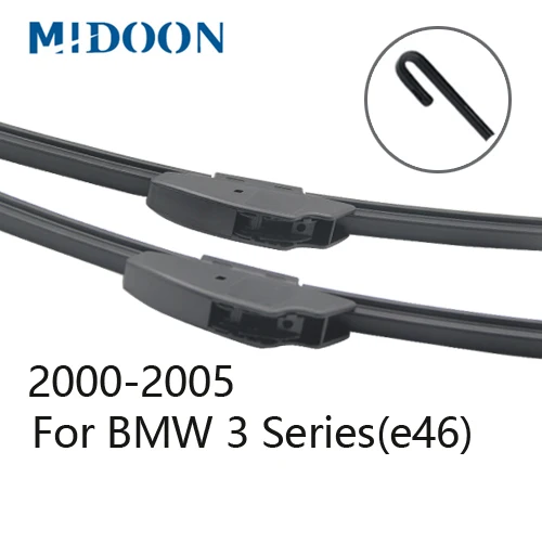 MIDOON щетки стеклоочистителя для BMW 3 серии E36 E46 E90 E91 E92 E93 F30 F31 F34 316i 318i 320i 323i 325i 328i 330i 335i 318d 320d 330d - Цвет: for(E46)2000-2005