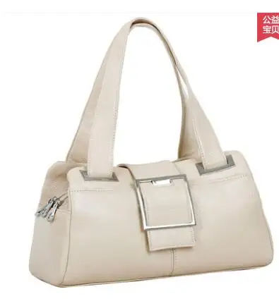 Высококачественная Брендовая женская сумка из натуральной кожи, роскошная женская сумка высокого качества, женские модные сумки, женские сумки известных брендов - Цвет: Beige L