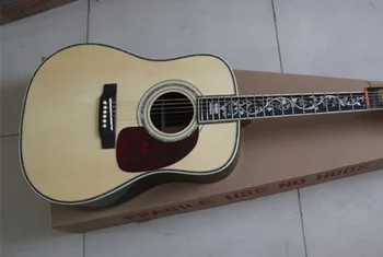 

New Factory Custom 41'' Firehawk Solid Spurce Top Maple Back Side natutal Acoustic Guitar can add Fishman pickup EQ