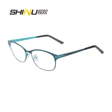 Модный бренд очки металлик кадров женщин половина обод гальванизирует очки Рамки Óculos де grau femininos SR8003