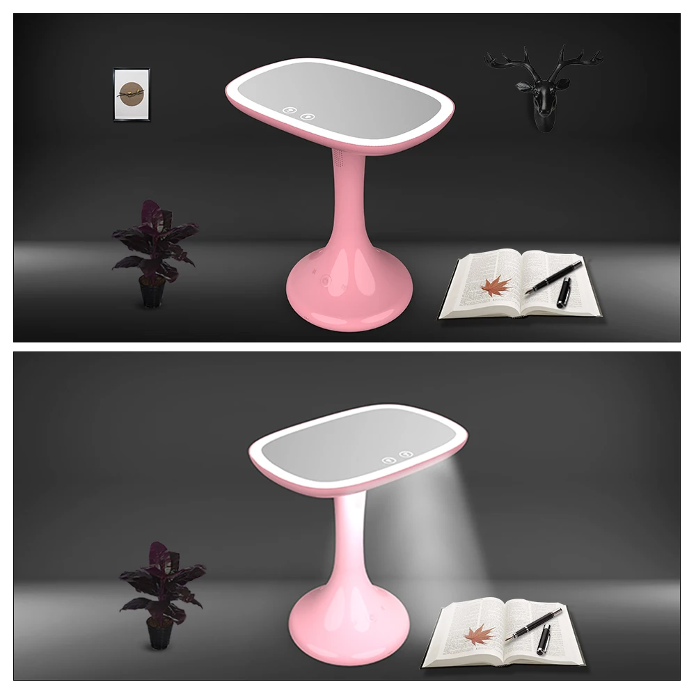 Tela de Toque do Bluetooth Espelho de Vaidade de Carregamento Traseiras sem Fio Ampliação Maquiagem Espelho Luzes Regulável Espelhos Cosméticos 10x Usb 11 High Quality Beleza e saúde