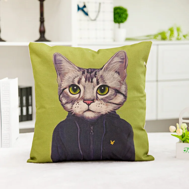 

cojines animal Cartoon Cushion Custom Cotton cat Decorative Throw Pillows Sofa Chair Cushions Home Decor coussin /emoji cat